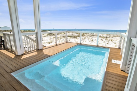 Private heated and cooled pool