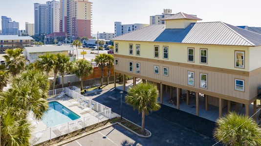 Covered parking under the Quadplex and by the pool