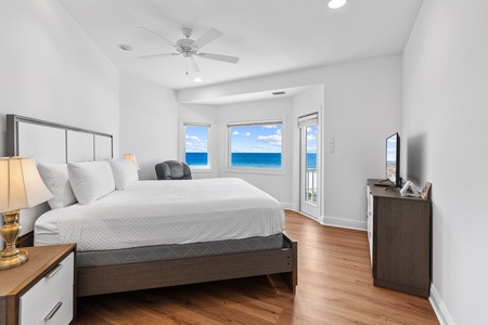 Bedroom 2 is on the 2nd floor and sleeps 2 in a king bed