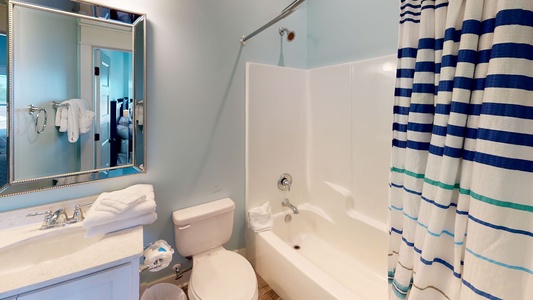 Bedroom 2 private bath with tub/shower combo