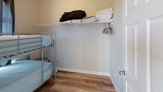 Twin bunk beds off bedroom 5