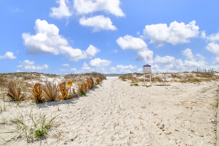 Public beach access just steps away!