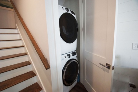 Full size stacked washer and dryer