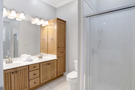 Private Master bath on the 2nd floor with a double vanity