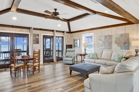 This perfect beach cottage easily accommodates 8 guests