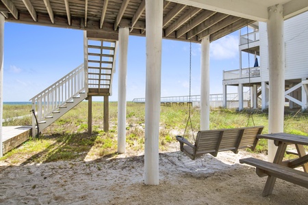 Enjoy the summer breeze in the swing