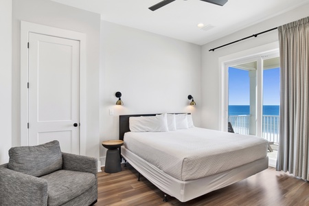 Bedroom #5 is in the 3rd floor with a king bed and a private bathroom