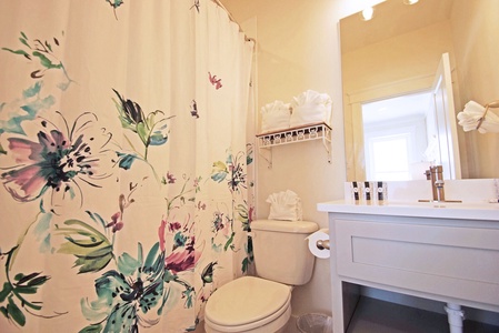 Private bath in Bedroom 5 with a tub/shower combo