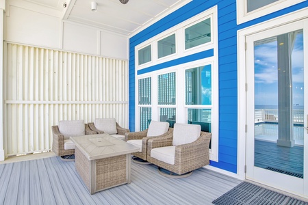 Relax in the shade on the covered pool deck