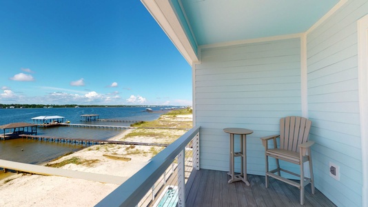 Private covered balcony off of bedroom #6