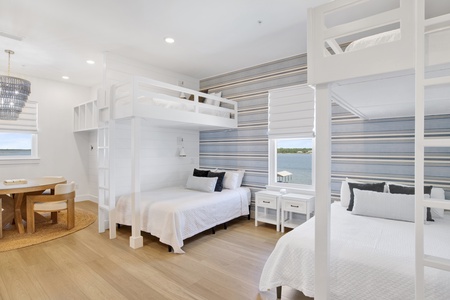 Bedroom 8 offers a game room and private bathroom