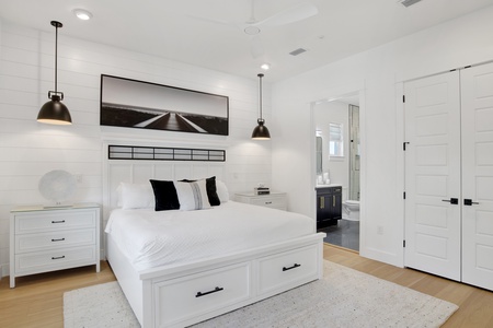 Guest bedroom 1 has a private bathroom