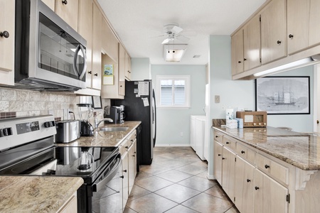 Fully equipped galley kitchen