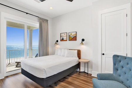 Bedroom #4 is on the 3rd floor with a queen bed and a private bathroom