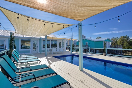 The balcony is accessible from 2 bedrooms and the living room
