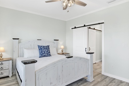 Master Bedroom 2 offers a King bed, TV and balcony access