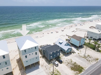 Direct beachfront home on West Beach Blvd