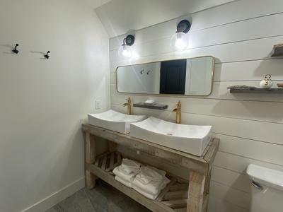 Master bedroom double vanity