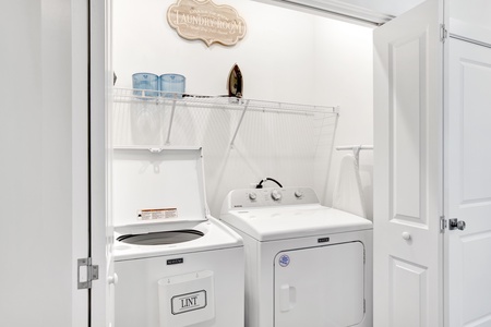 Laundry room in hallway of 2nd floor