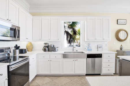 Double refrigerators in the updated kitchen