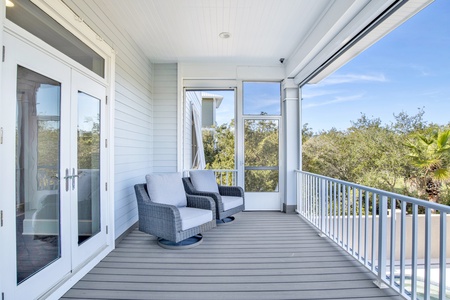 Private balcony for the master bedroom on the 2nd floor