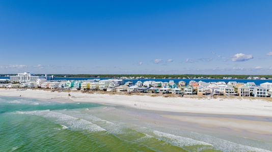 View of the home from the Gulf