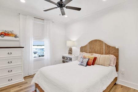 Enjoy Lagoon views from the 4th floor Bedroom 4 comes with a queen bed and a ceiling fan