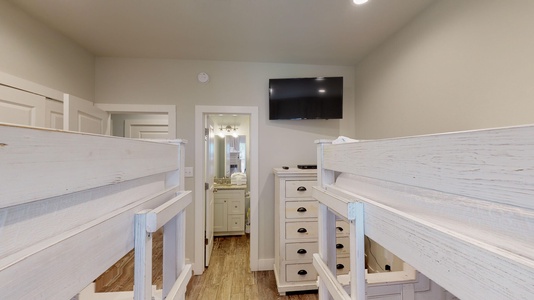Bedroom 4 has a private bath with a tub/shower combo