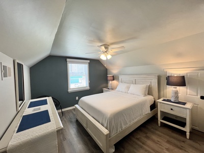 Bedroom 4 offers a Queen bed and private bathroom