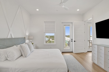 Guest bedroom 6 offers a TV and King bed, sleeps 2