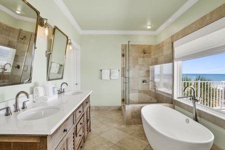 Private luxury bathroom in the master suite