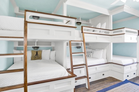 Bedroom #5 is also a bunk room located upstairs on the top level