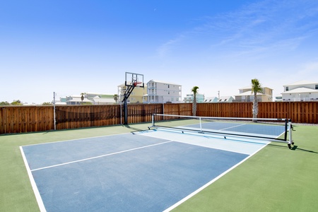 Pickle ball and basketball court!