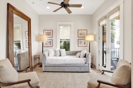 Sitting room with a daybed and trundle