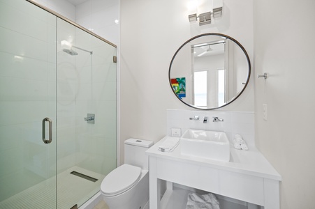 The private bathroom in Bedroom 2 with a walk-in shower