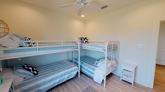 Bedroom 3, main floor, 2 twin bunk beds sleeps 4