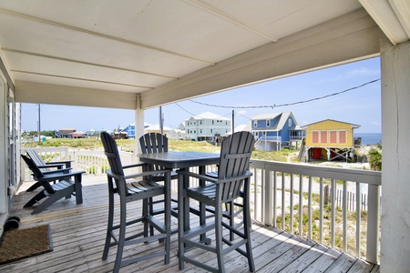 Enjoy meals outdoor under the covered porch