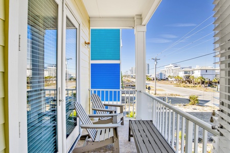 Shared balcony for Bedroom 1 and bedroom 2