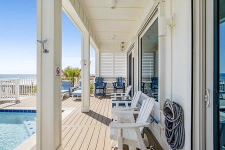 Covered deck area