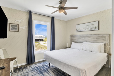 The 2nd ensuite offers a TV and King bed, sleeps 2