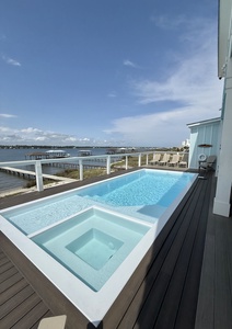 Beautiful lagoon views from the pool balcony