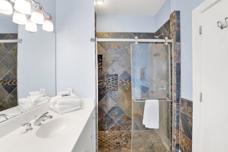 Walk-in Tile shower