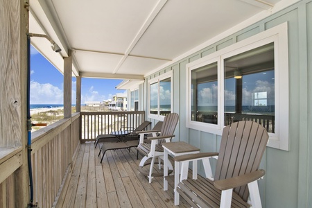 The south deck offers views of the Gulf