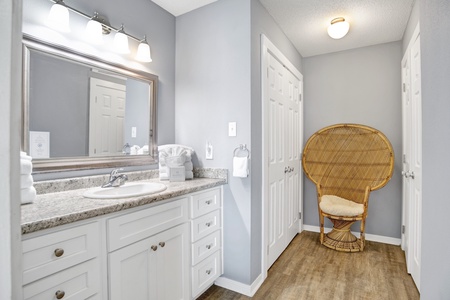 Private master bathroom