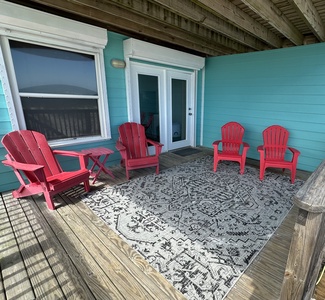 Covered deck and fantastic views