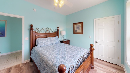 Bedroom 4, 2nd floor, queen bed, shares hall bath