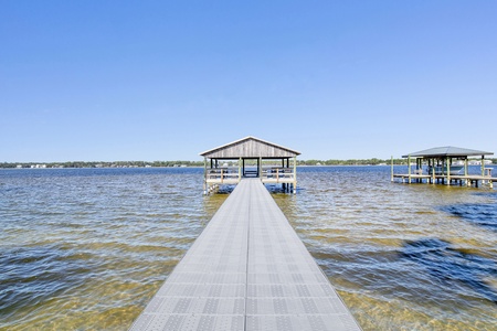 Community fishing pier for Mustique's guests