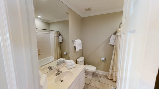 2nd floor shared hall bath with a tub/shower combo