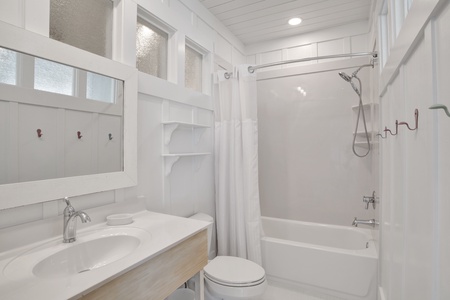 Private bathroom in Bedroom 4 with a tub/shower combo