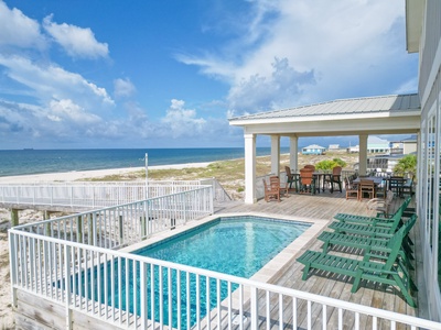 Shipwrecked offers a private, heated pool